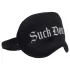 Ahi! - mascherina per gli occhi in raso nera con scritta "Suck Don't Bite"