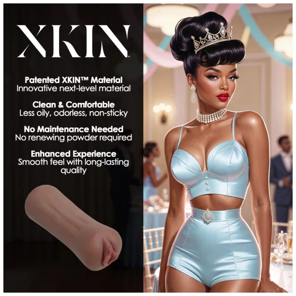 Regina di Bellezza XKIN Lulu - masturbatore vaginale realistico (carnagione scura naturale)