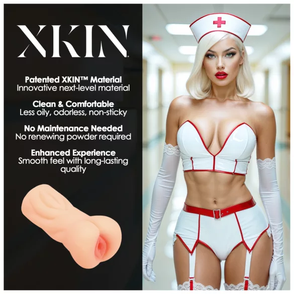 XKIN Tiffany Throatcheck - masturbatore vaginale realistico (color carne)