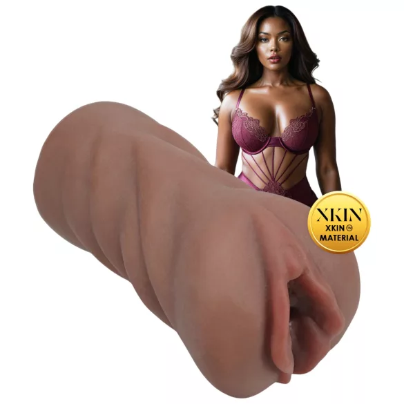 XKIN Next Door Amani - realistico masturbatore vaginale (carnagione scura naturale)