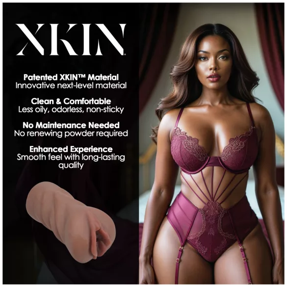 XKIN Next Door Amani - realistico masturbatore vaginale (carnagione scura naturale)