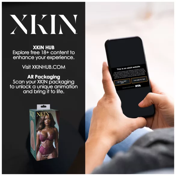 XKIN Next Door Amani - realistico masturbatore vaginale (carnagione scura naturale)