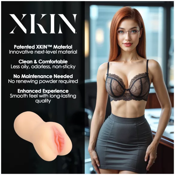 XKIN Amber Blowfiled - masturbatore vaginale realistico (color carne)