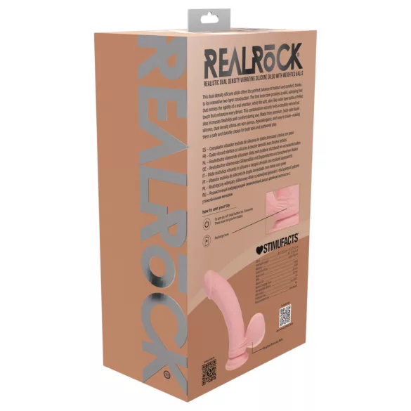 RealRock - vibratore realistico a doppia densità (color carne) - 20 cm