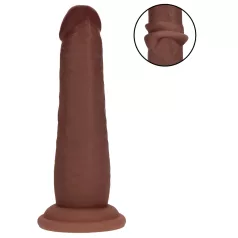   RealRock - dildo realistico a doppia densità (marrone) - 15,5 cm