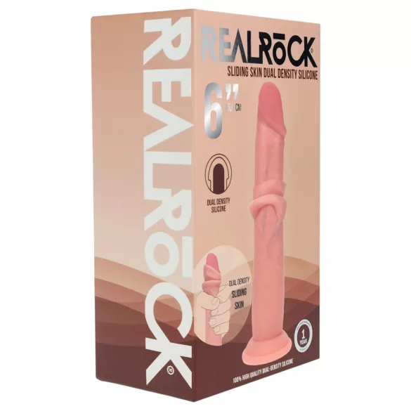 RealRock - dildo realistico a doppia densità (color carne) - 15,5 cm