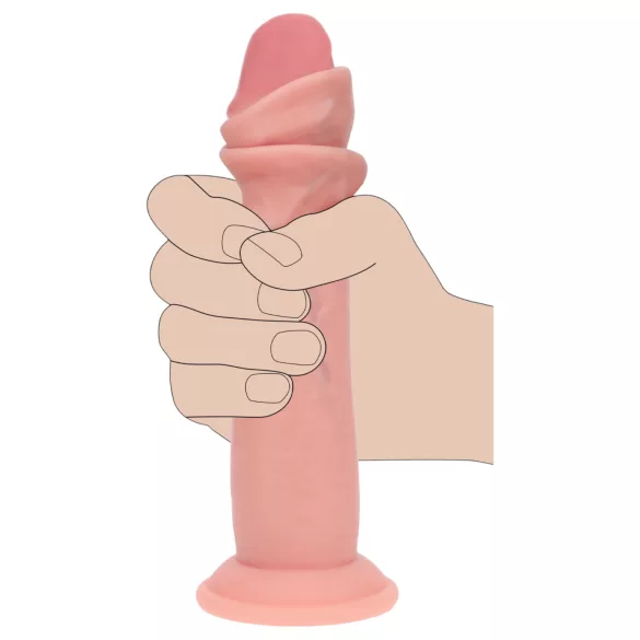 RealRock - dildo realistico a doppia densità (color carne) - 15,5 cm