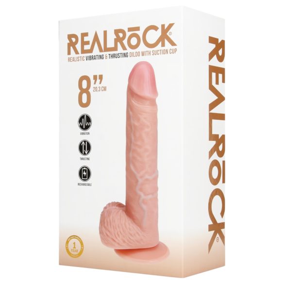 RealRock - vibratore con ventosa spinta - realistico - 20,5 cm beige
