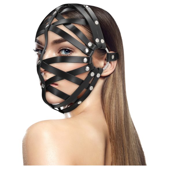 Ouch! - Maschera Gabbia in Ecopelle (Nera)