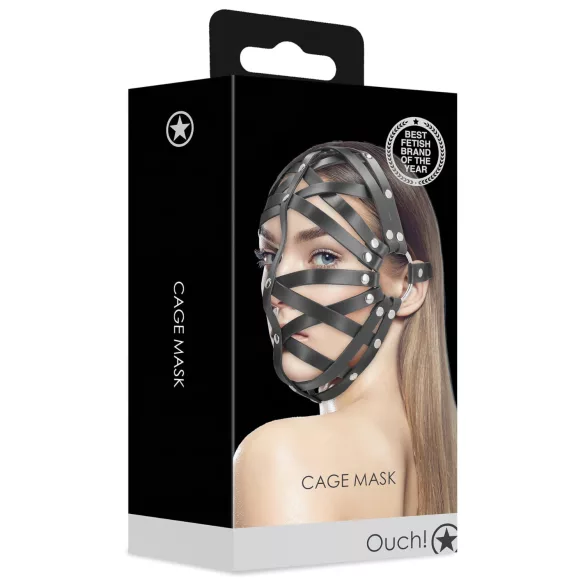 Ouch! - maschera a gabbia in ecopelle - nero