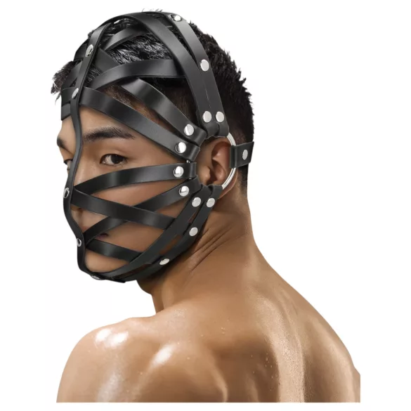 Ouch! - maschera a gabbia in ecopelle - nero