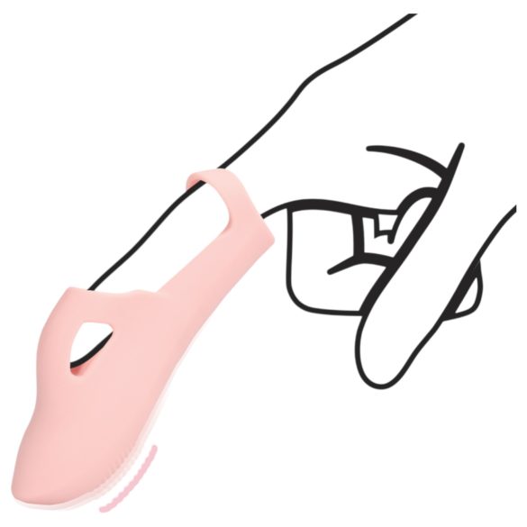 Loveline - vibratore a dito con nervature (rosa)