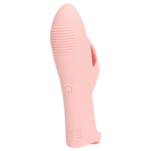 Loveline - vibratore da dito con rilievi - silicone rosa
