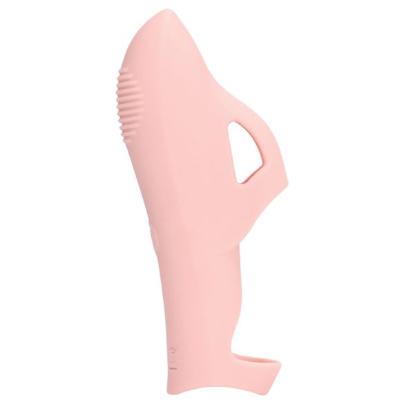 Loveline - vibratore da dito con rilievi - silicone rosa
