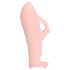 Loveline - vibratore da dito con rilievi - silicone rosa