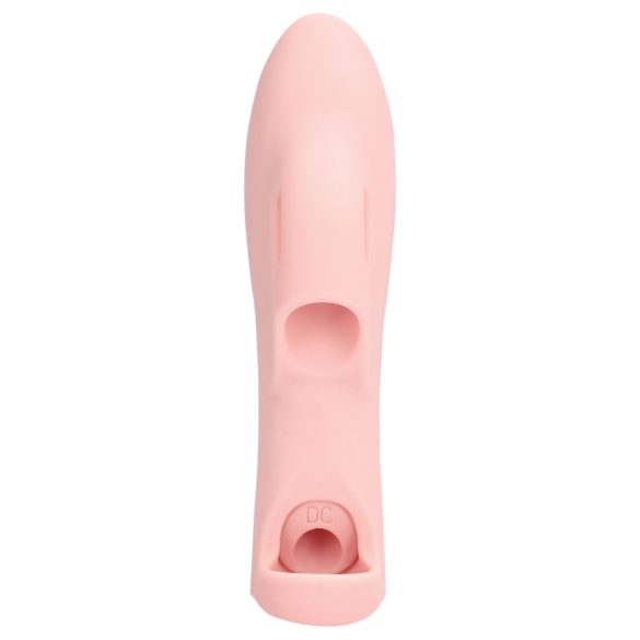 Loveline - vibratore da dito con rilievi - silicone rosa