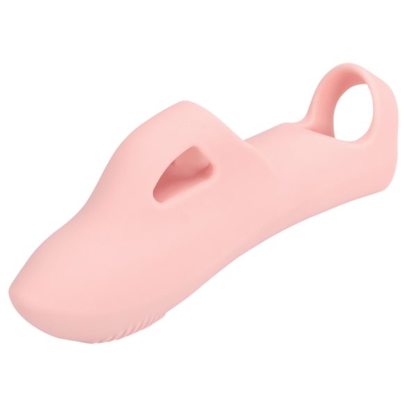 Loveline - vibratore da dito con rilievi - silicone rosa