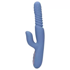 Loveline - vibratore riscaldante con spinta - silicone blu