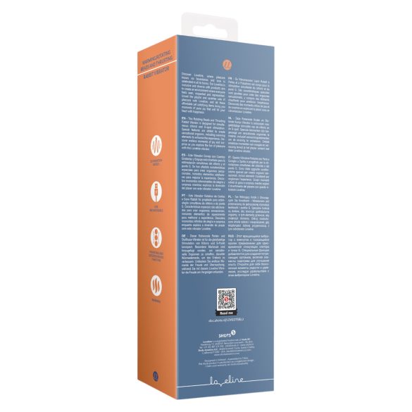 Loveline - vibratore riscaldante con spinta - silicone blu