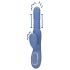 Loveline - vibratore riscaldante con spinta - silicone blu