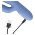 Loveline - vibratore riscaldante con spinta - silicone blu