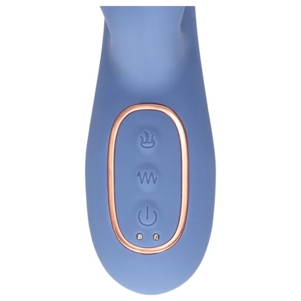 Loveline - vibratore riscaldante con spinta - silicone blu