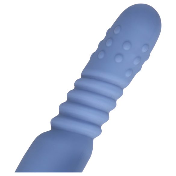 Loveline - vibratore riscaldante con spinta - silicone blu