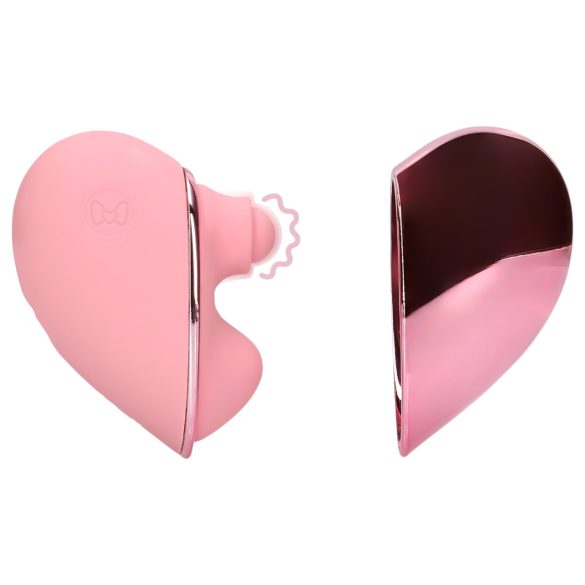 Loveline Tapping Heart - vibratore clitoride ricaricabile - silicone rosa