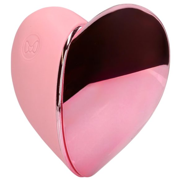 Loveline Tapping Heart - vibratore clitoride ricaricabile - silicone rosa
