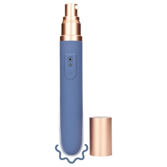 Loveline Travel - vibratore ricaricabile con serbatoio lubrificante (blu pastello)