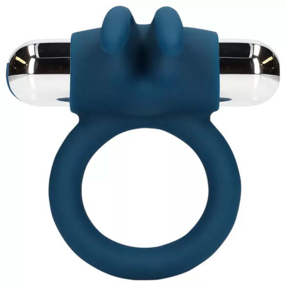 Loveline - anello fallico vibrante con coniglietto - silicone blu