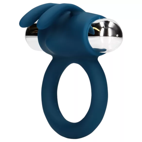 Loveline - anello fallico vibrante con coniglietto - silicone blu