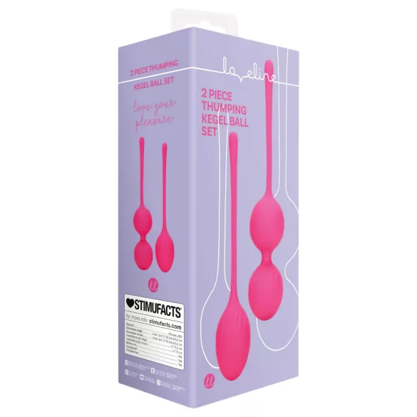 Loveline - set di palline vaginali kegel pesate - 2 pezzi - rosa