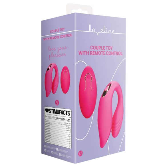 Loveline - vibratore coppia ricaricabile con telecomando - silicone rosa