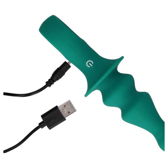 Loveline - vibratore anale ricaricabile con perle - verde