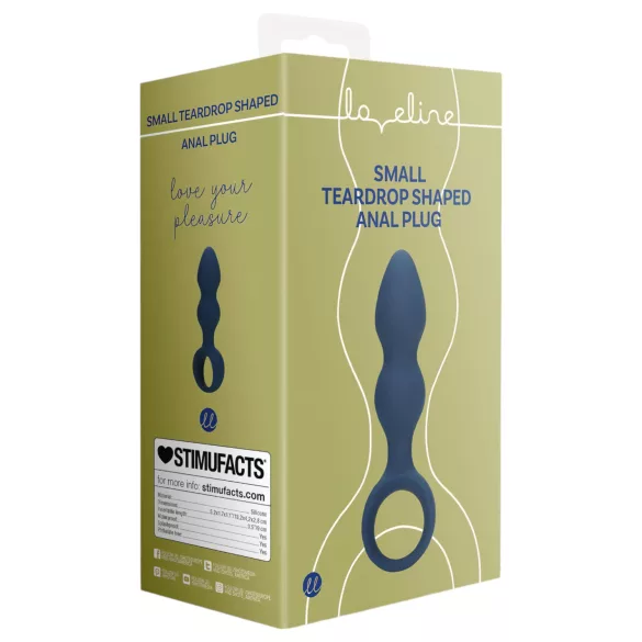 Loveline - plug anale con anello - piccolo - blu