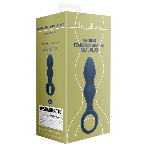 Loveline - dildo anale con anello - misura media - blu