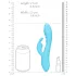 Loveline - vibratore rabbit impermeabile con stimolatore clitorideo - blu
