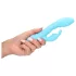 Loveline - vibratore rabbit impermeabile con stimolatore clitorideo - blu
