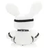 Bondage Rabbit - maschera BDSM con orecchie da coniglio - bianco