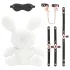 Bondage Rabbit - maschera BDSM con orecchie da coniglio - bianco