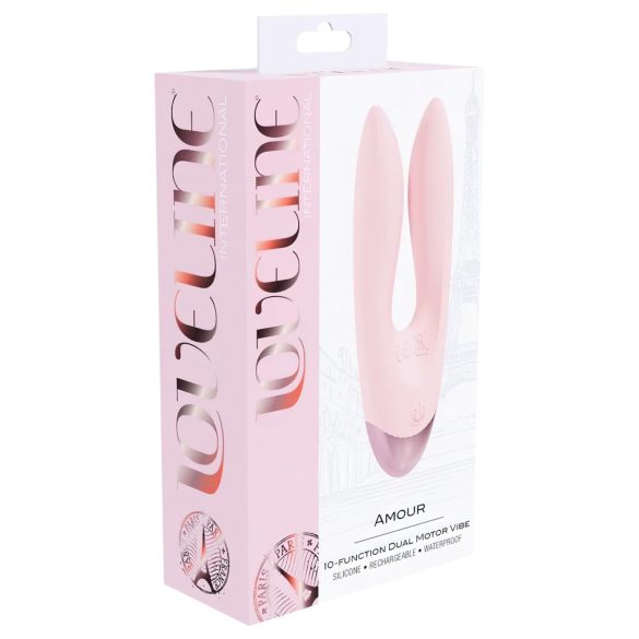 Loveline Amour - vibratore doppio braccio - silicone rosa