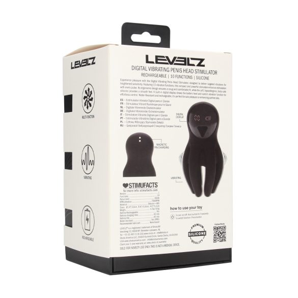 Levelz - vibratore per glande digitale - nero