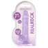 RealRock - dildo realistico trasparente - viola 17cm