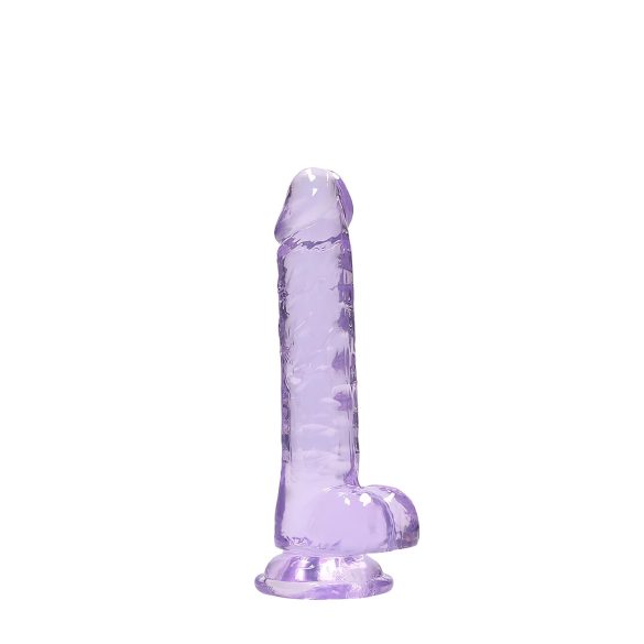 RealRock - dildo realistico trasparente - viola 17cm