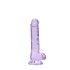 RealRock - dildo realistico trasparente - viola 17cm