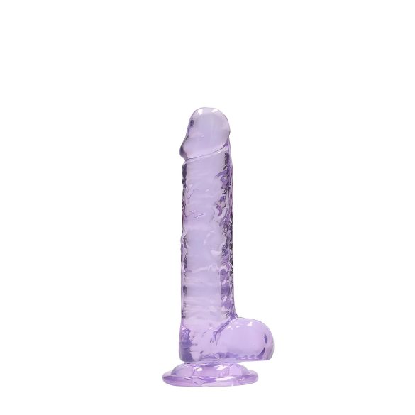 RealRock - dildo realistico trasparente - viola 17cm