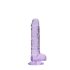 RealRock - dildo realistico trasparente - viola 17cm