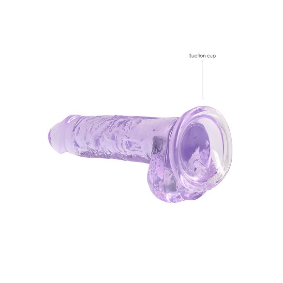RealRock - dildo realistico trasparente - viola 17cm