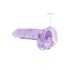 RealRock - dildo realistico trasparente - viola 17cm